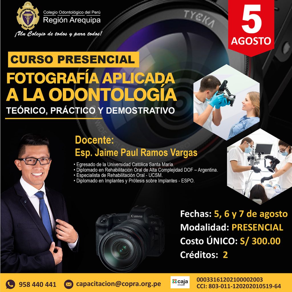 Curso Fotografía Aplicada a la Odontología