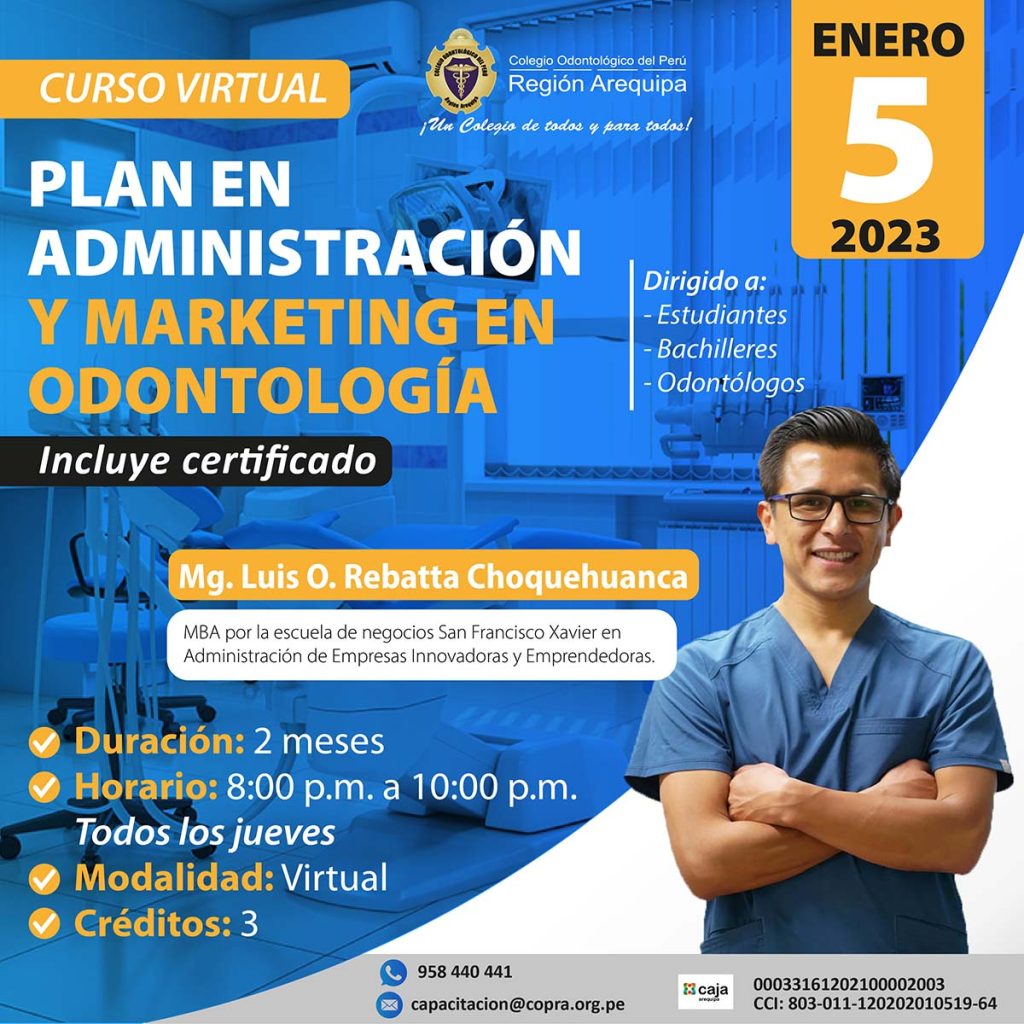 Plan en administración y marketing en odontología