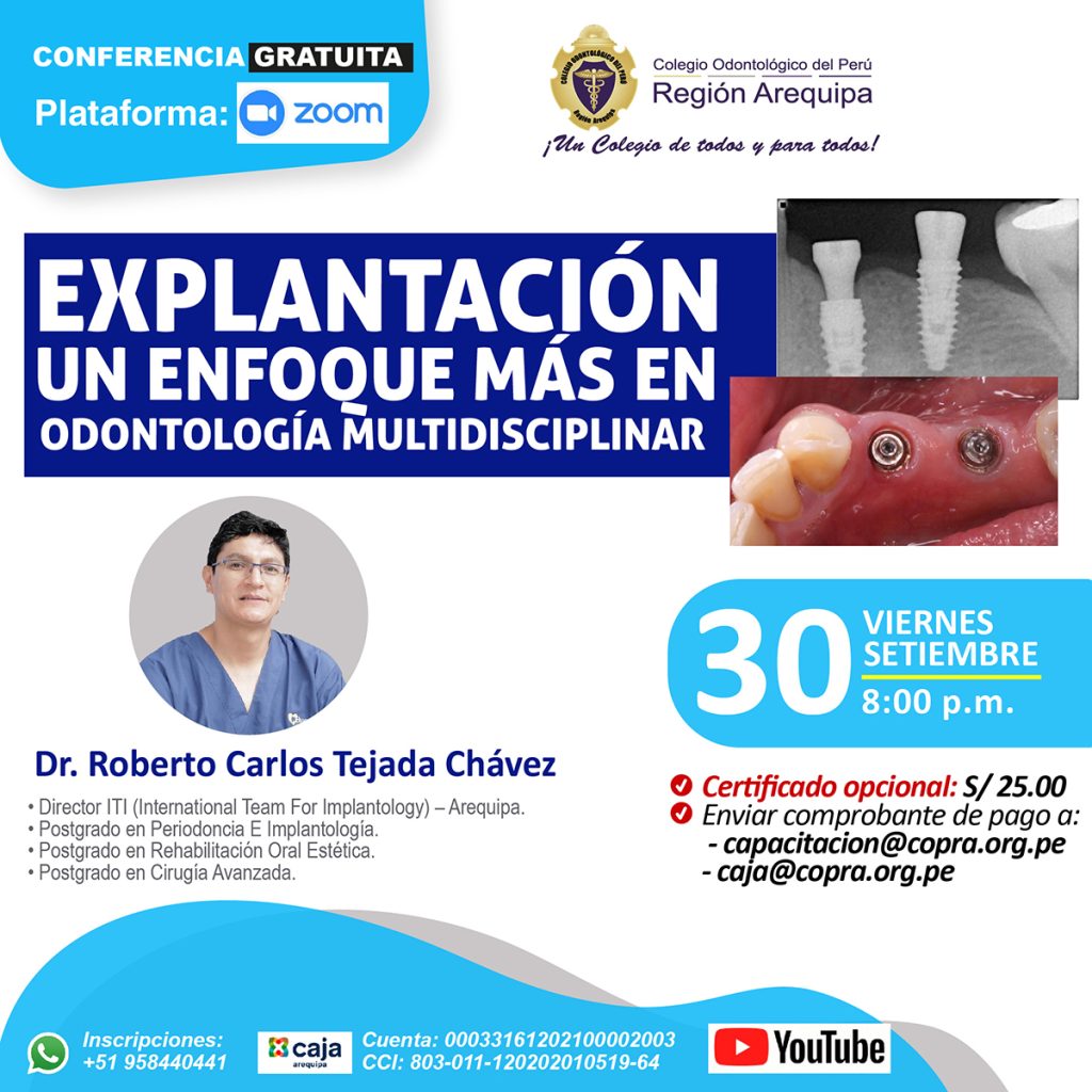 Explantación un enfoque más en odontología multidisciplinar