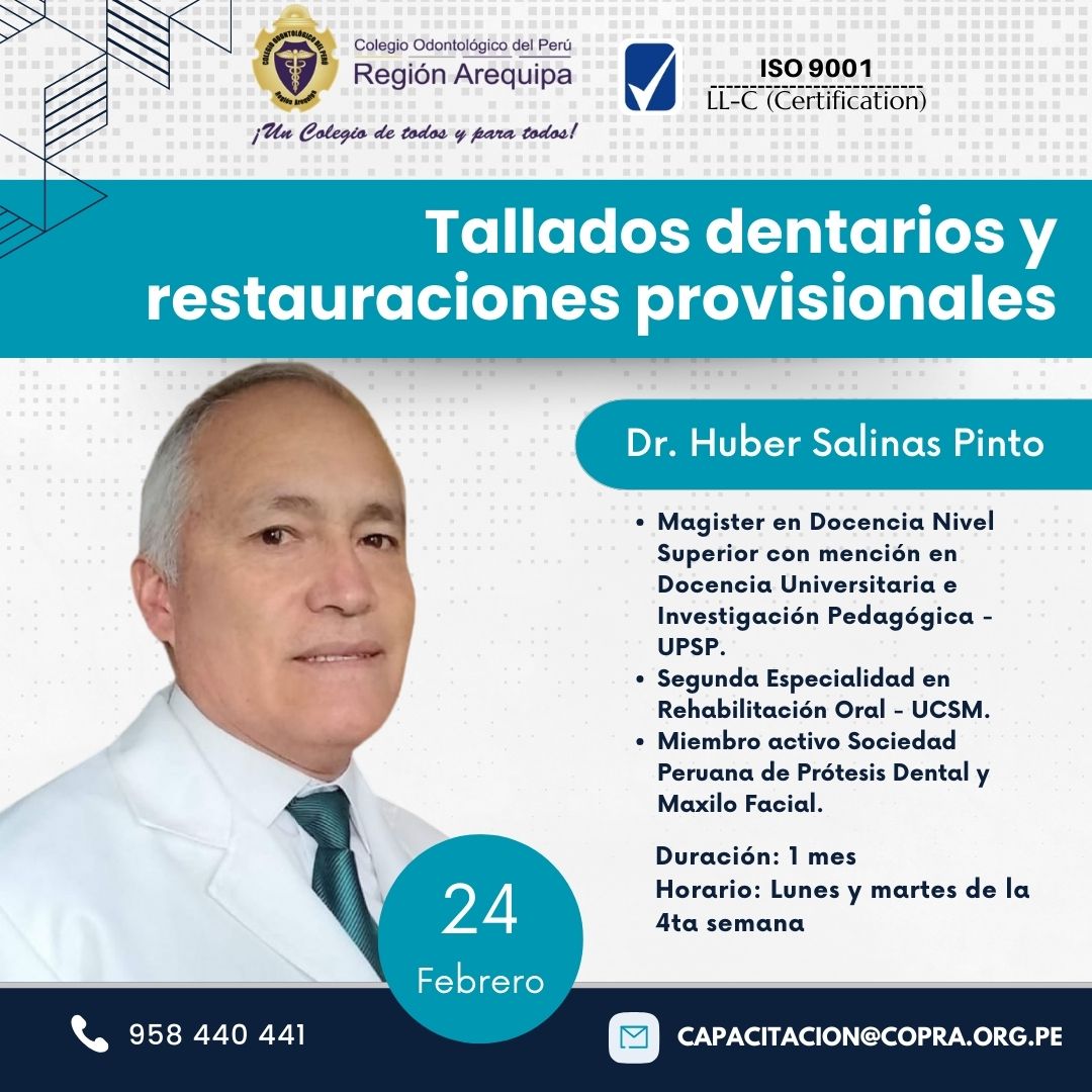 Tallados dentarios y restauraciones provisionales