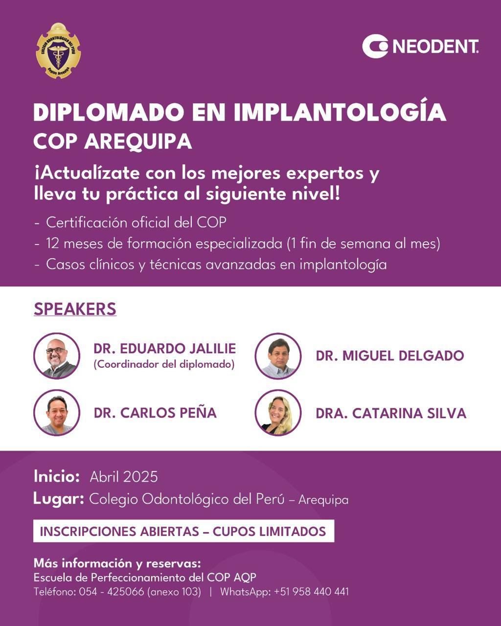 DIPLOMADO EN IMPLANTOLOGÍA