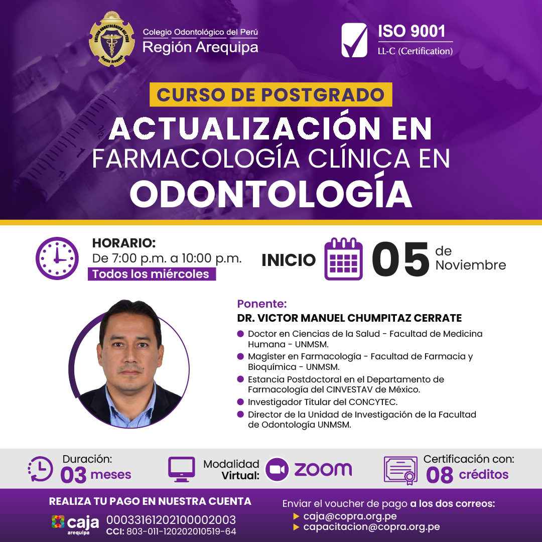 – Actualización en Farmacología Clínica en Odontología