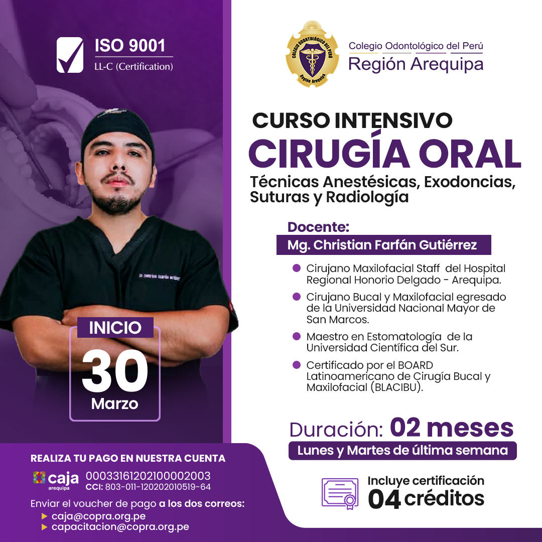 CURSO INTENSIVO CIRUGÍA ORAL 2026