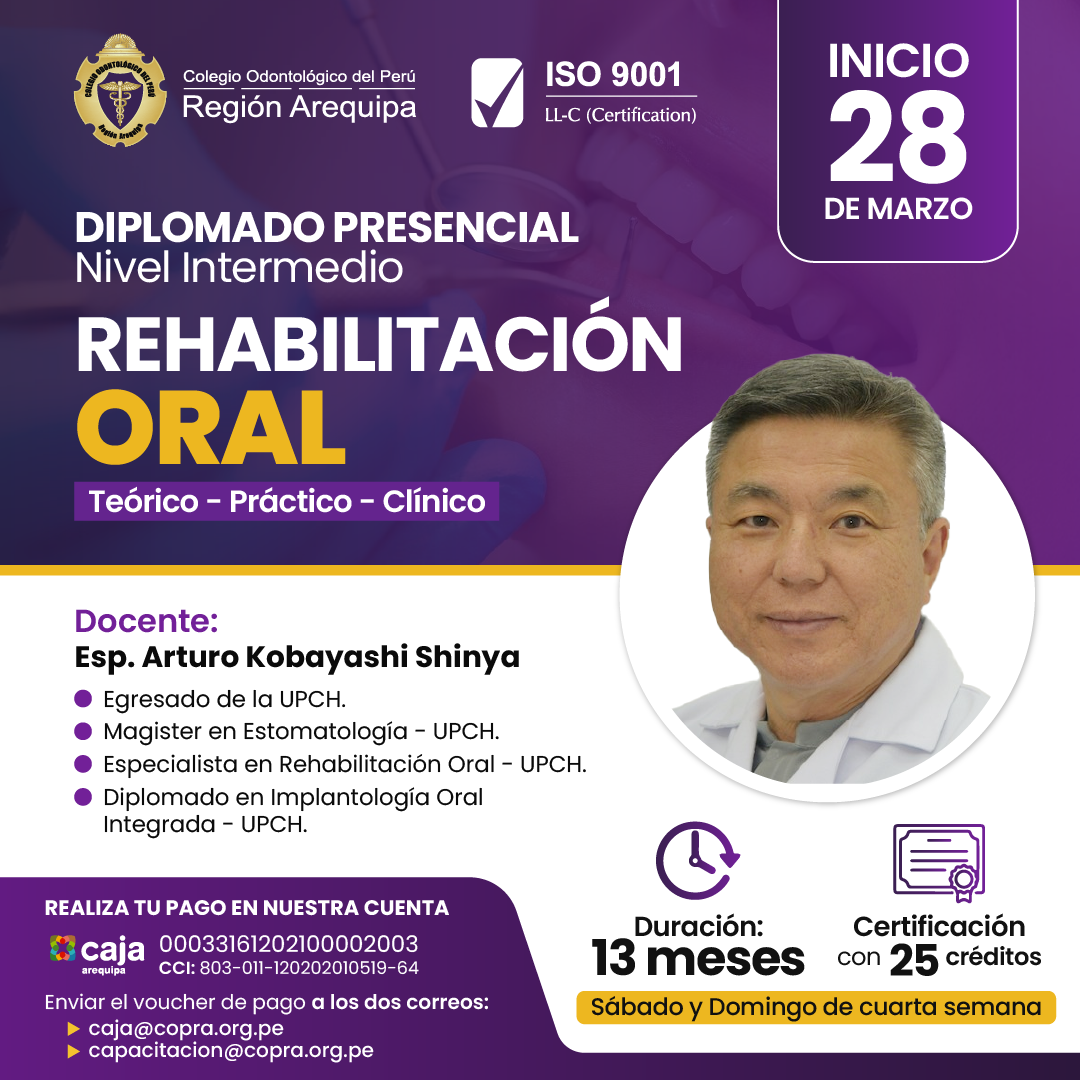 Diplomado Rehabilitación Oral 2026