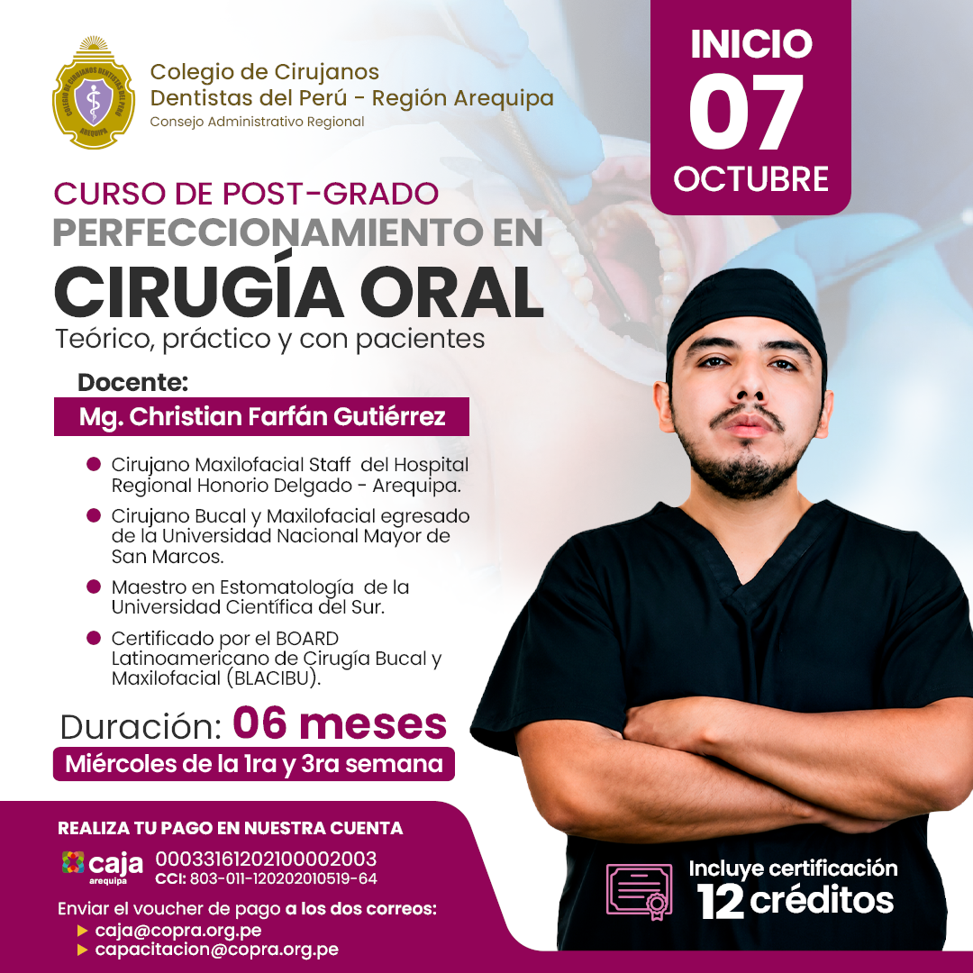 Perfeccionamiento en Cirugía Oral
